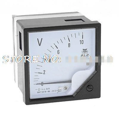 6L2-V AC 0-10V Square Panel Voltage Meter Analog Voltmeter Class 2.5