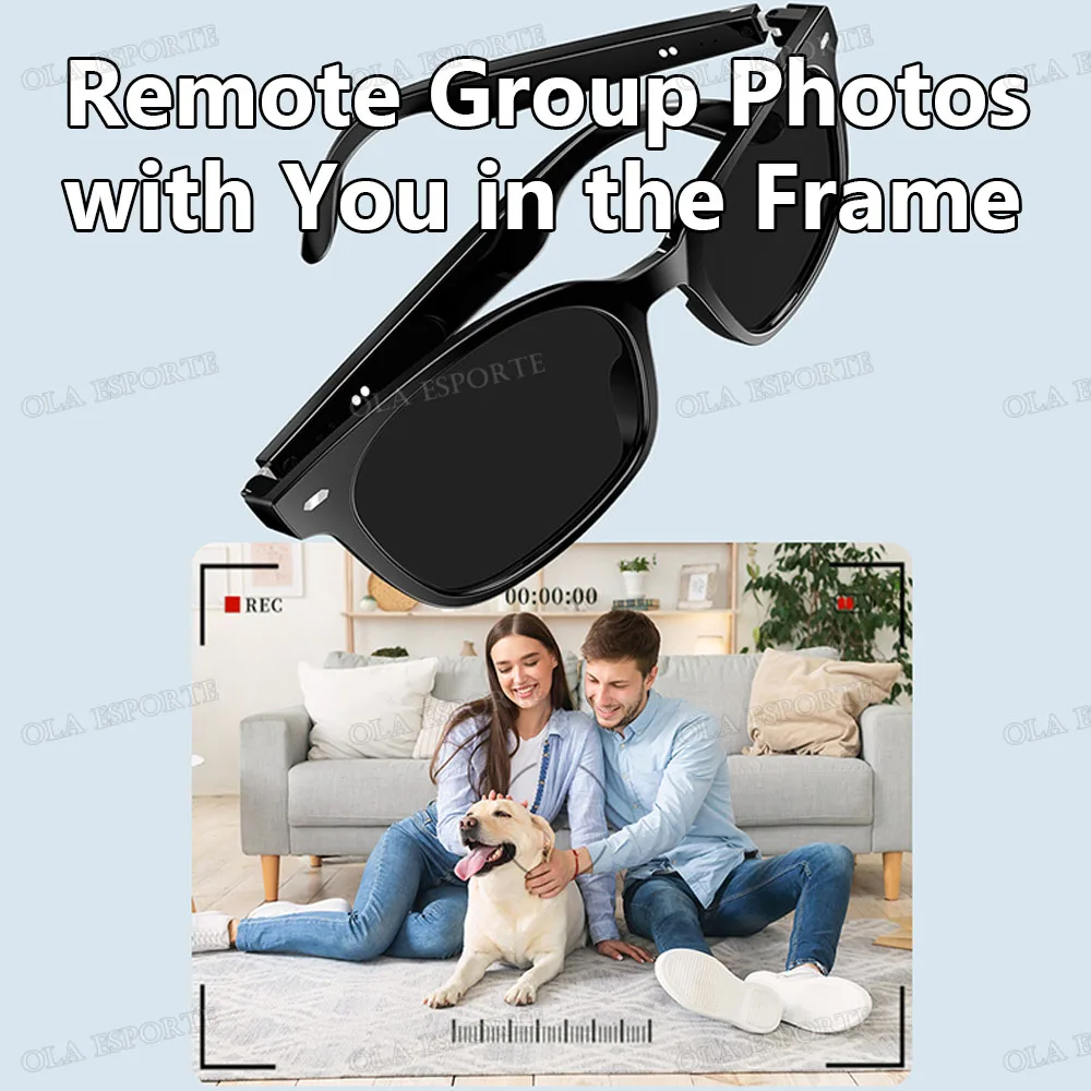 2026 New AI Smart Glasses Sunscreen Sunglasses Bluetooth Calling Music Player Camera Control UV Protection Glasses For Men Women