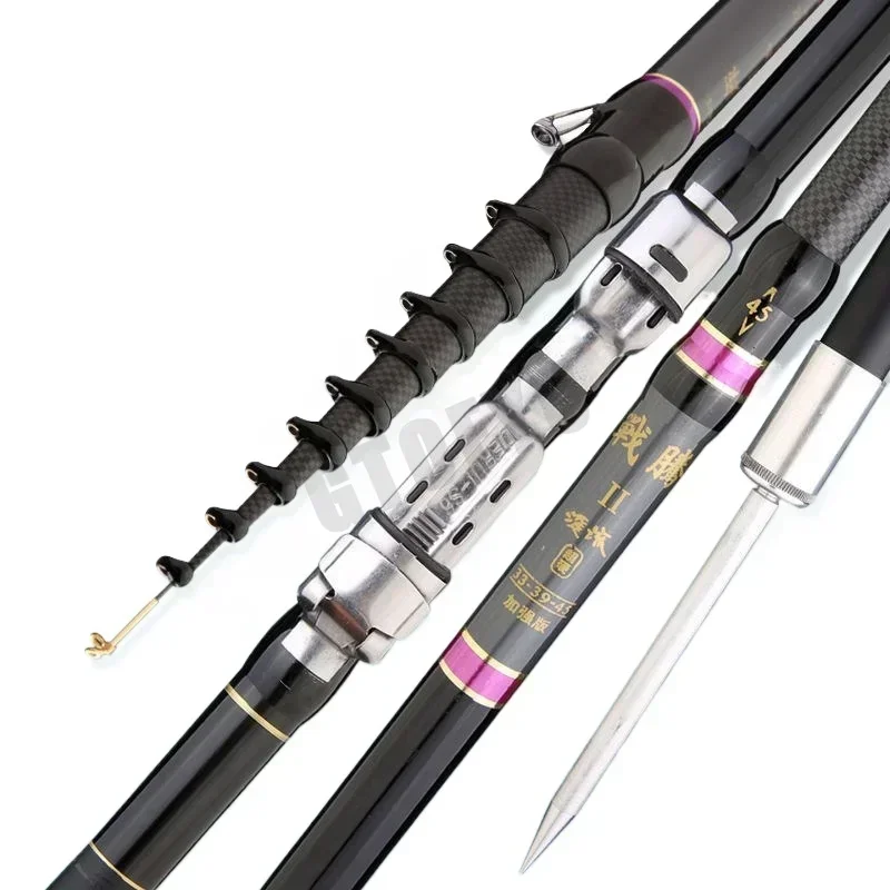 3.6M-10M Adjustable Positioning Fishing Rod Telescopic Portable Carbon Fishing Spinning Ultra Light Hard Rock Rod Stream Rod - Image 2
