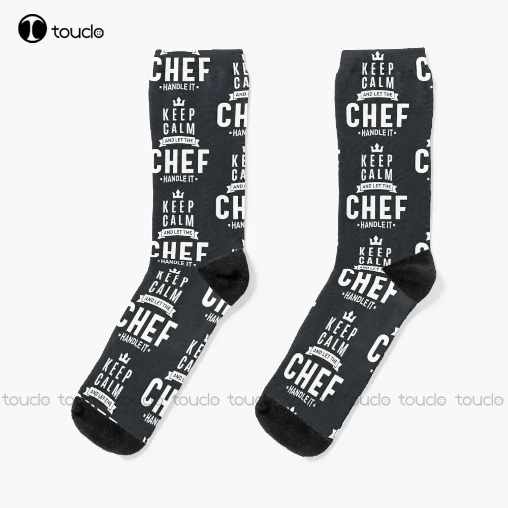 Chef Work Job Title Gift Socks Boys Football Socks Personalized Custom Unisex Adult Teen Youth Socks 360° Digital Print