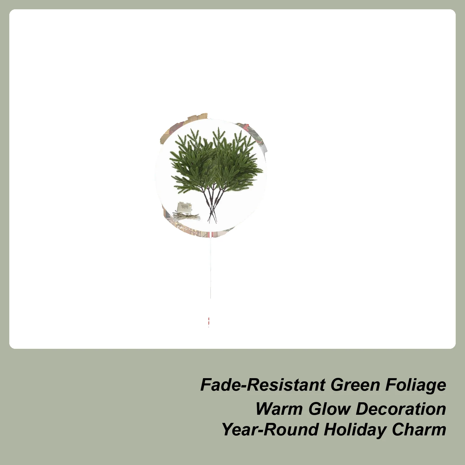 

5 шт./компл. рождественские ветки с световой полосой, рождественский венок из искусственной сосновой иглы для вечеринки, дома, праздника, сбора