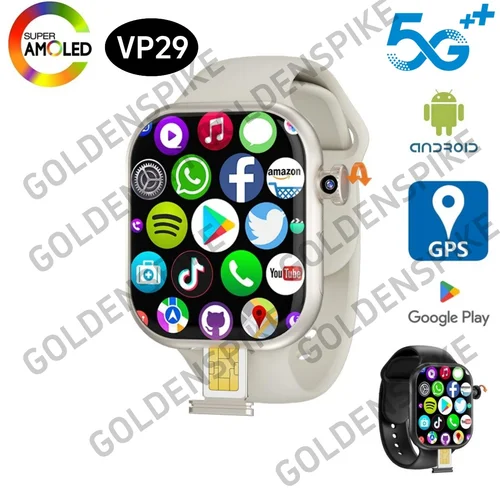 Reloj inteligente VP29 Original serie VP, reloj inteligente Android 5G de 2,29 pulgadas con cámara giratoria, GPS, whatsapp, aplicación Tiktok, tienda, conexión Wifi