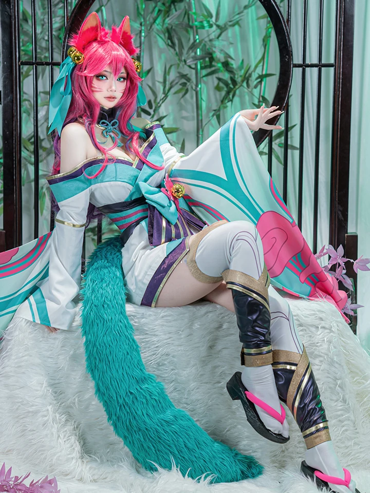 あめ様 アーリ 精霊の花祭りコスプレ Ahri LOL Costume 【公式通販】