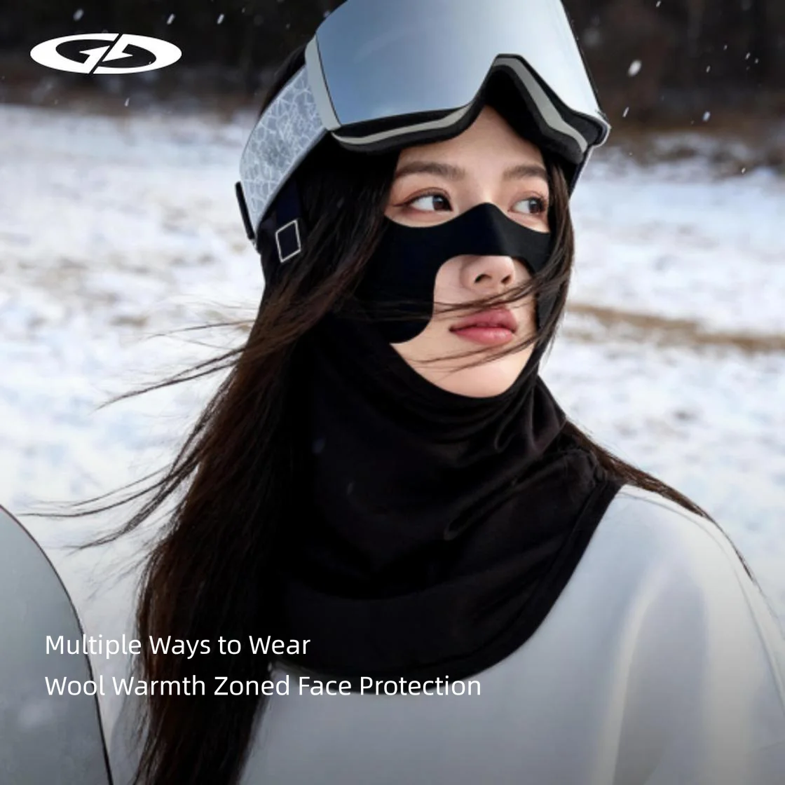 3d Cut Skiing Thermal Face Mask Autumn Winter Windproof Warm Fleece Lined Breathable Anti Uv Full Face Cover For Cycling Outdoor