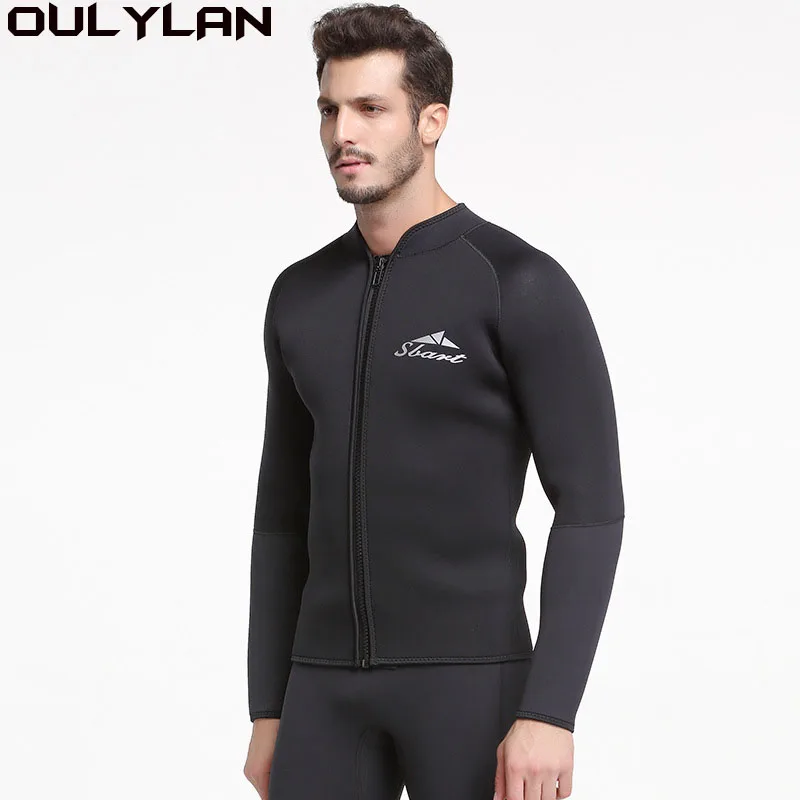 

Oulylan Premium Men Women Wet Pants Split Jacket Pants Neoprene Swimwear Black Stay Warm Diving Surf Wetsuit Wetsuit 5mm