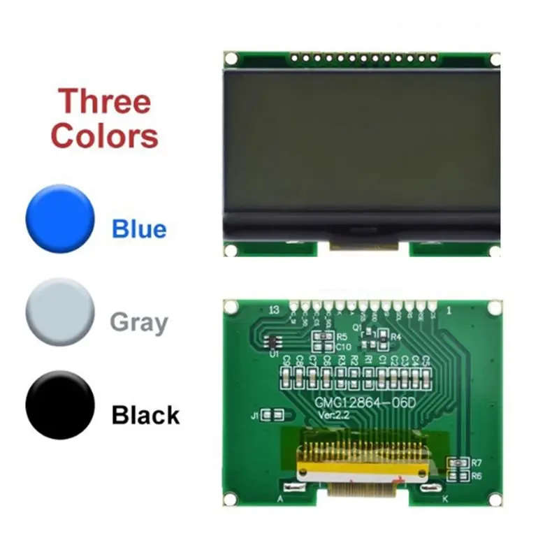 PHILE-COG وحدة LCD LCD12864-06D 128X64 DOTS ST7565 سائق مع واجهة الخط SPI دعم للغة الصينية