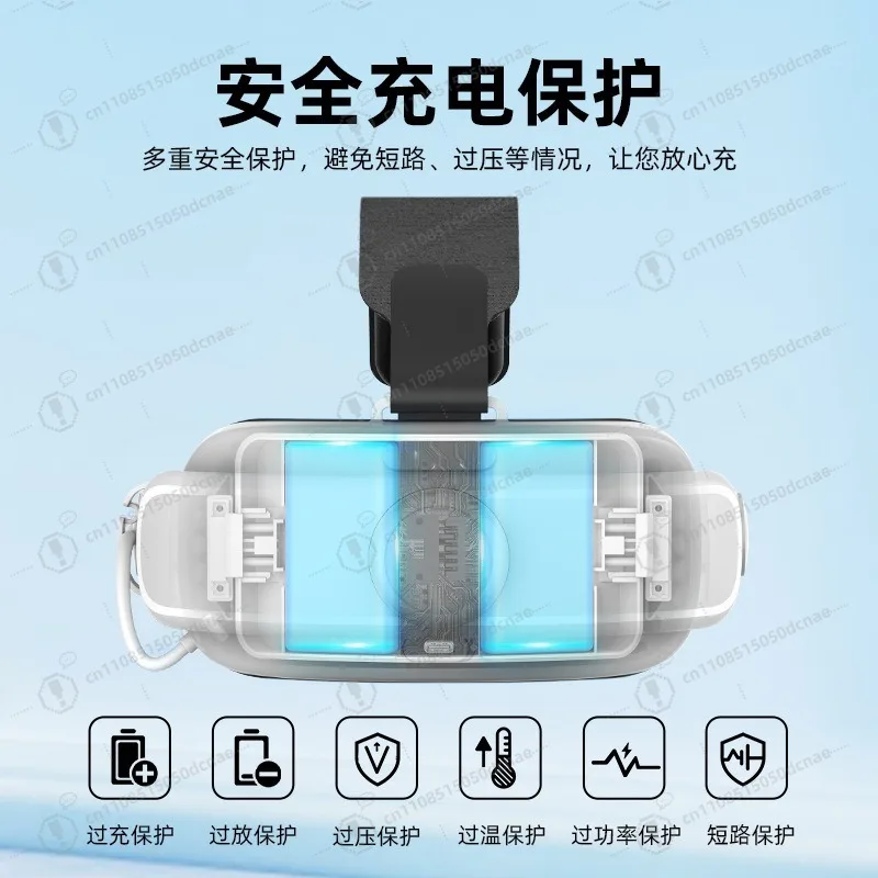 Adjustable VR Head Strap With Built-in 6000mAh Battery Comfort Pressure Relief Replacement Headwear Accessory