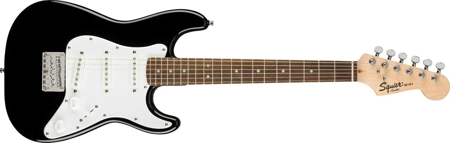 

Mini Electric Guitar, 22.75" Scale, Lightweight, Black, Laurel Fingerboard