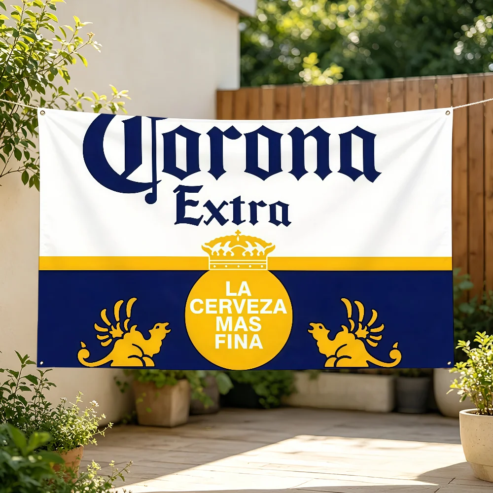 Drink C-Corona Extra Flag For Sports Matches  Games Parade Rally Holiday Festival Backyard Balcony Club Bar Decor