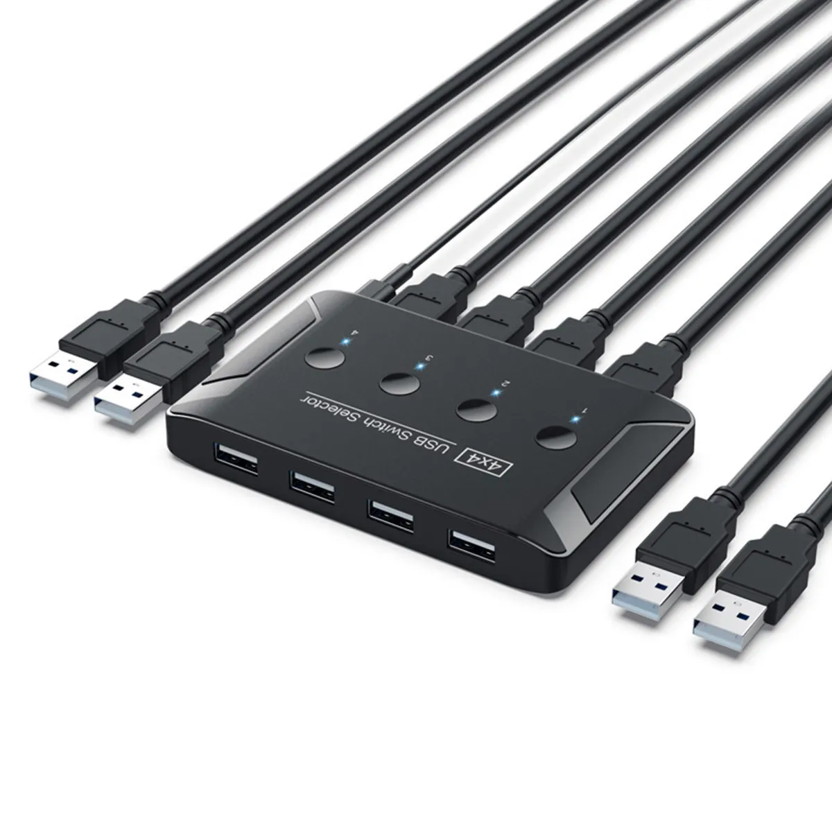 

Xiwai 4 порта ПК с общим доступом 4 устройства переключатель KVM USB 2,0 для клавиатуры мыши