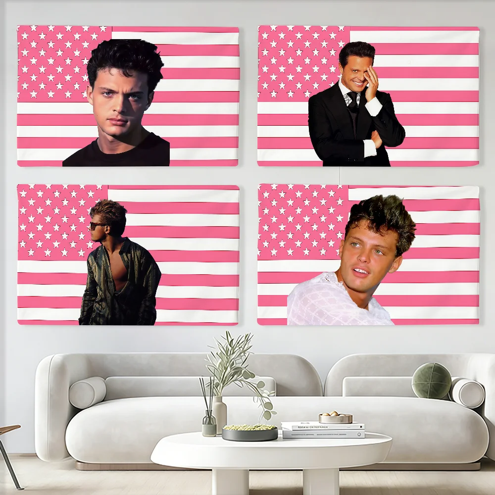Bandera del cantante mexicano Luis Miguel, adecuada para fiestas, clubes, decoración de paredes interiores y exteriores, regalo