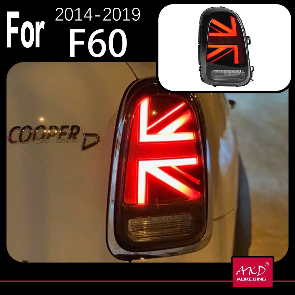 AKD Car Model for MINI Cooper Countryman LED TailLight 2014-2019 F60 Dynamic Signal Tail Lamp DRL Brake Reverse auto Accessories