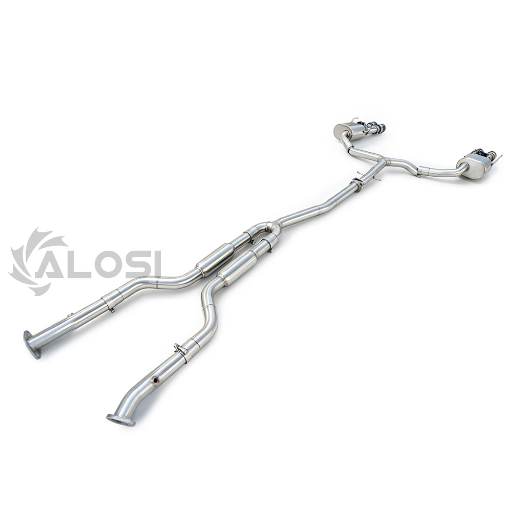 Bilateral four outlet pointed valve exhaust for Toyota MARK X Crown (2.5/3.0 )  2006-2016 stainless steel with valve control exh