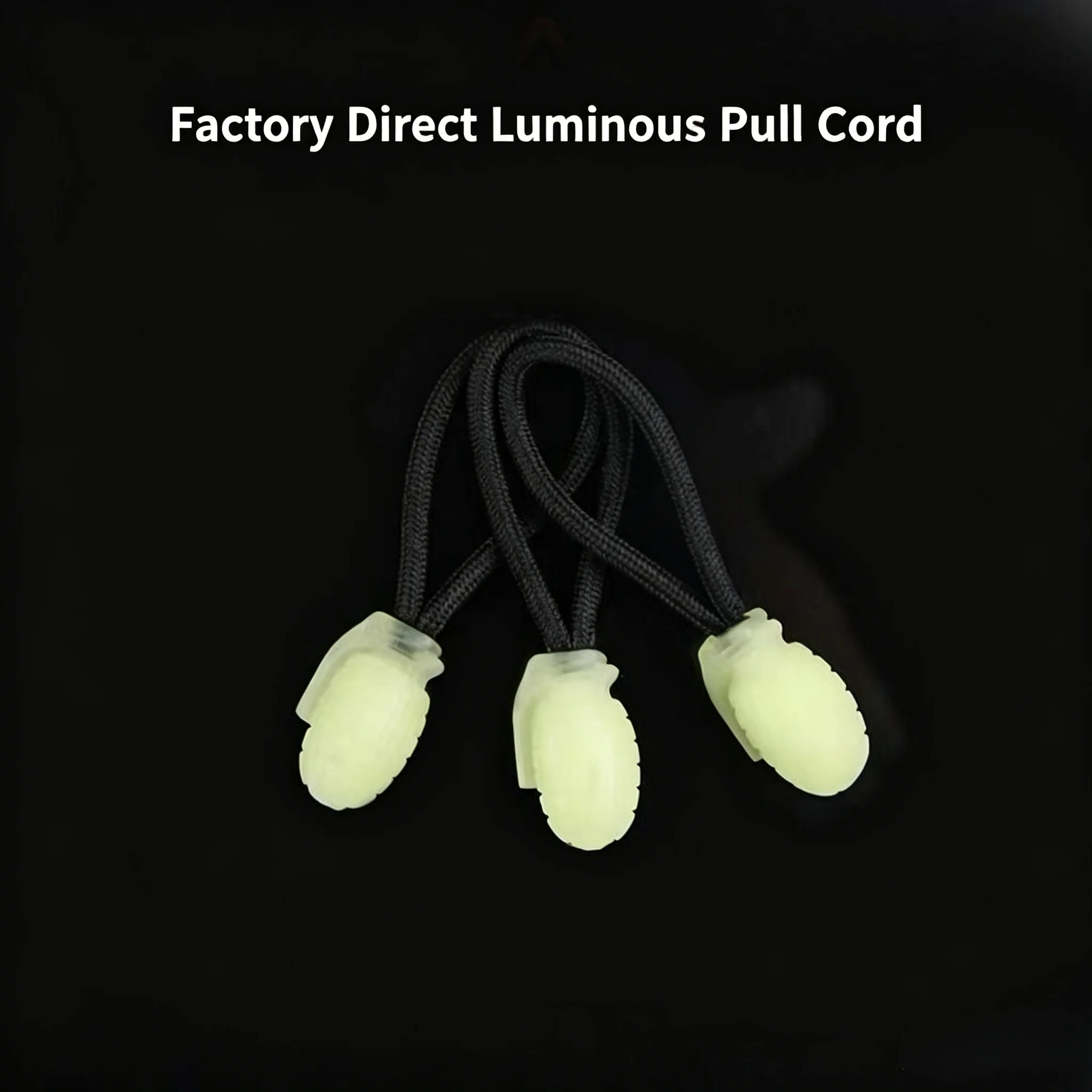 Grenade-Shaped Tactical Backpack Luminous Pull Head Mountaineering Bag Outdoor Zipper Rope Alternative Paracord Pendant