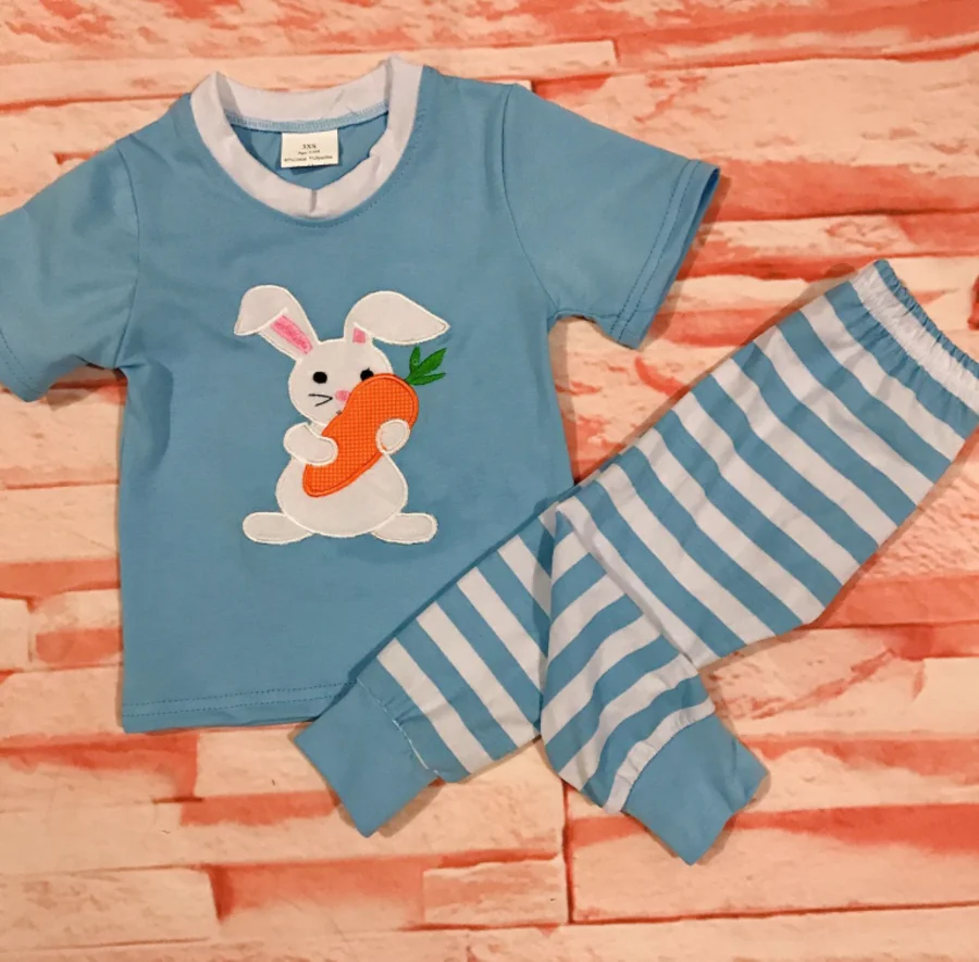 

Лидер продаж, детская одежда, оптовая продажа, пасхальная одежда для маленьких девочек с вышивкой