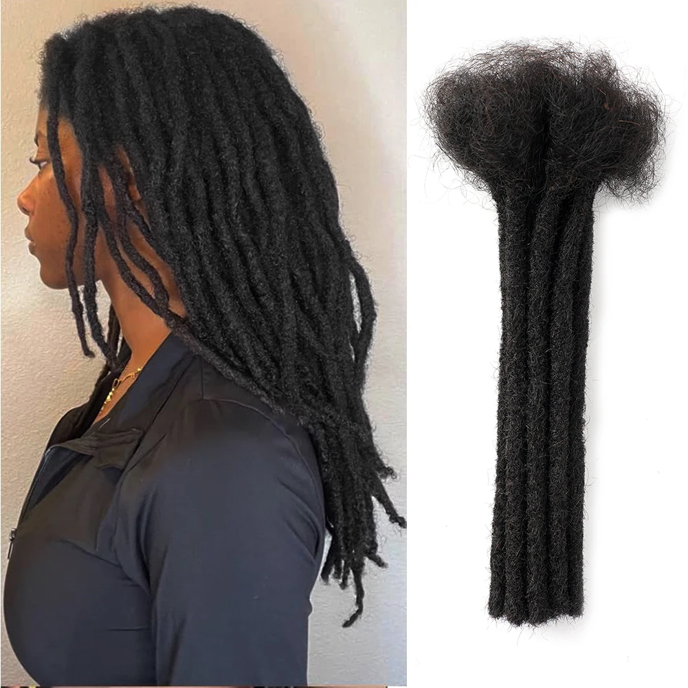 Dreadlocks Cheveux humains vierges brésiliens, 10 mèches, tresse au crochet, extensions de cheveux, 0.4 cm, tresse crépue Microlocks