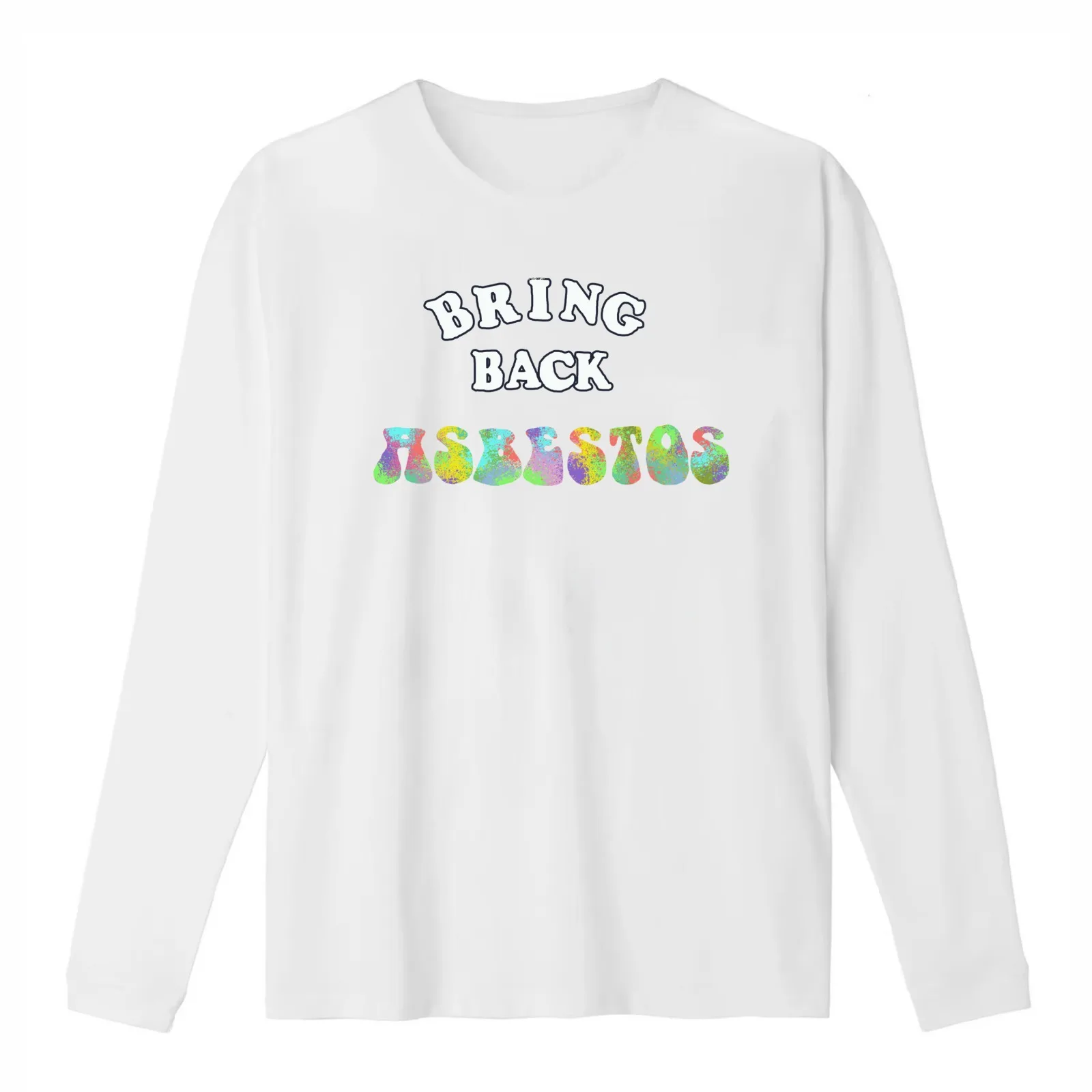 Bring Back Asbestos T-Shirt Summer Casual Cotton Tee Oversized Streetwear Tops Vintage Graphic Print Loose Fit Short Sleeve