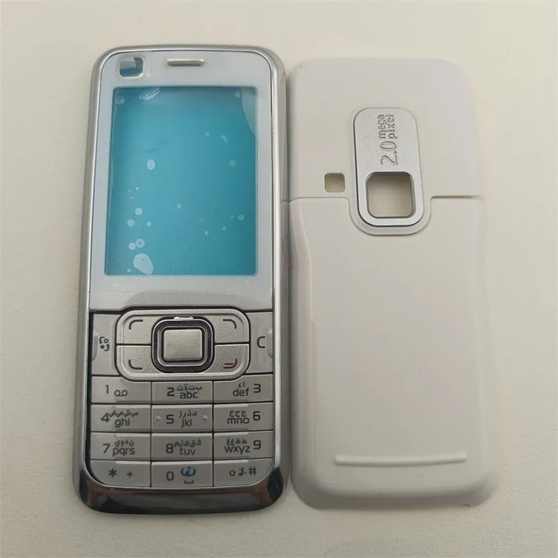 

For Nokia 6120 6120C Full Housing Case Front Frame +Battery Back Cover +English And Arabic Keypad Replacement