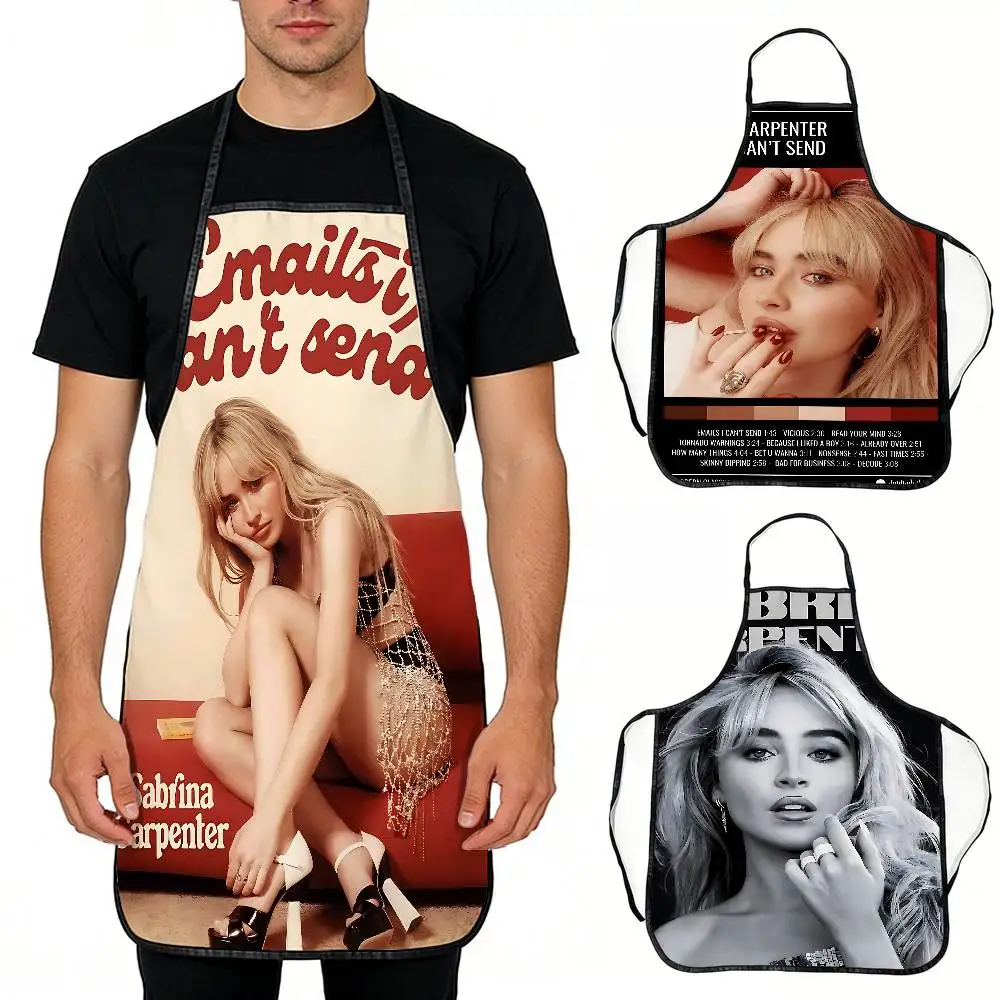 

Singer Sabrina Carpenter Apron With Prints Durable And Comfortable Fun Chef Cooking Apron For Home Cleaning