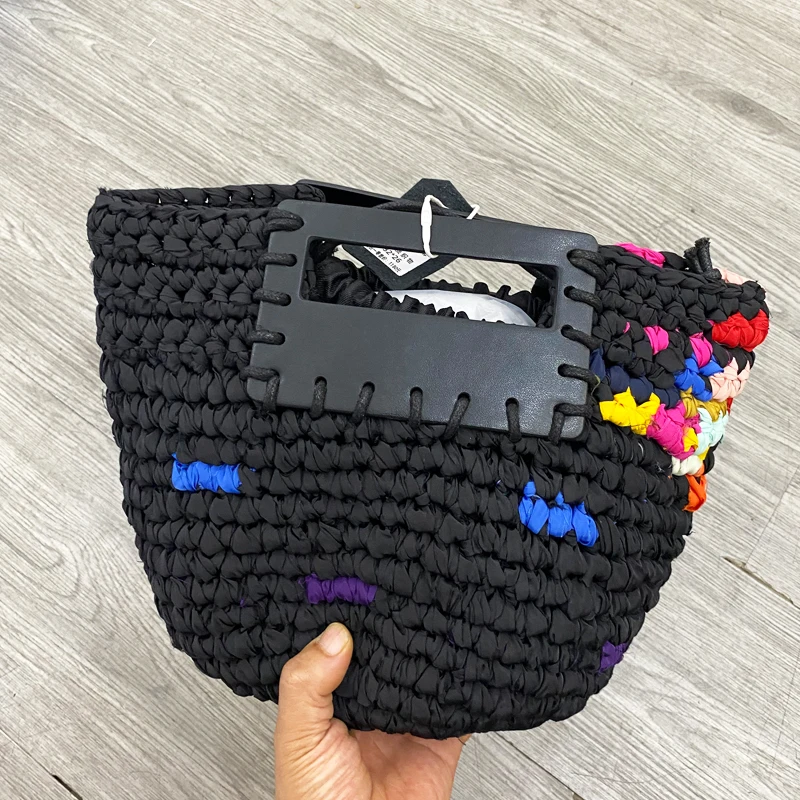 

Korean Casual Small Tote Bags For Women Luxury Designer Handbags Purses 2025 New In Polyester Braided With Inner Pocket Shoulder