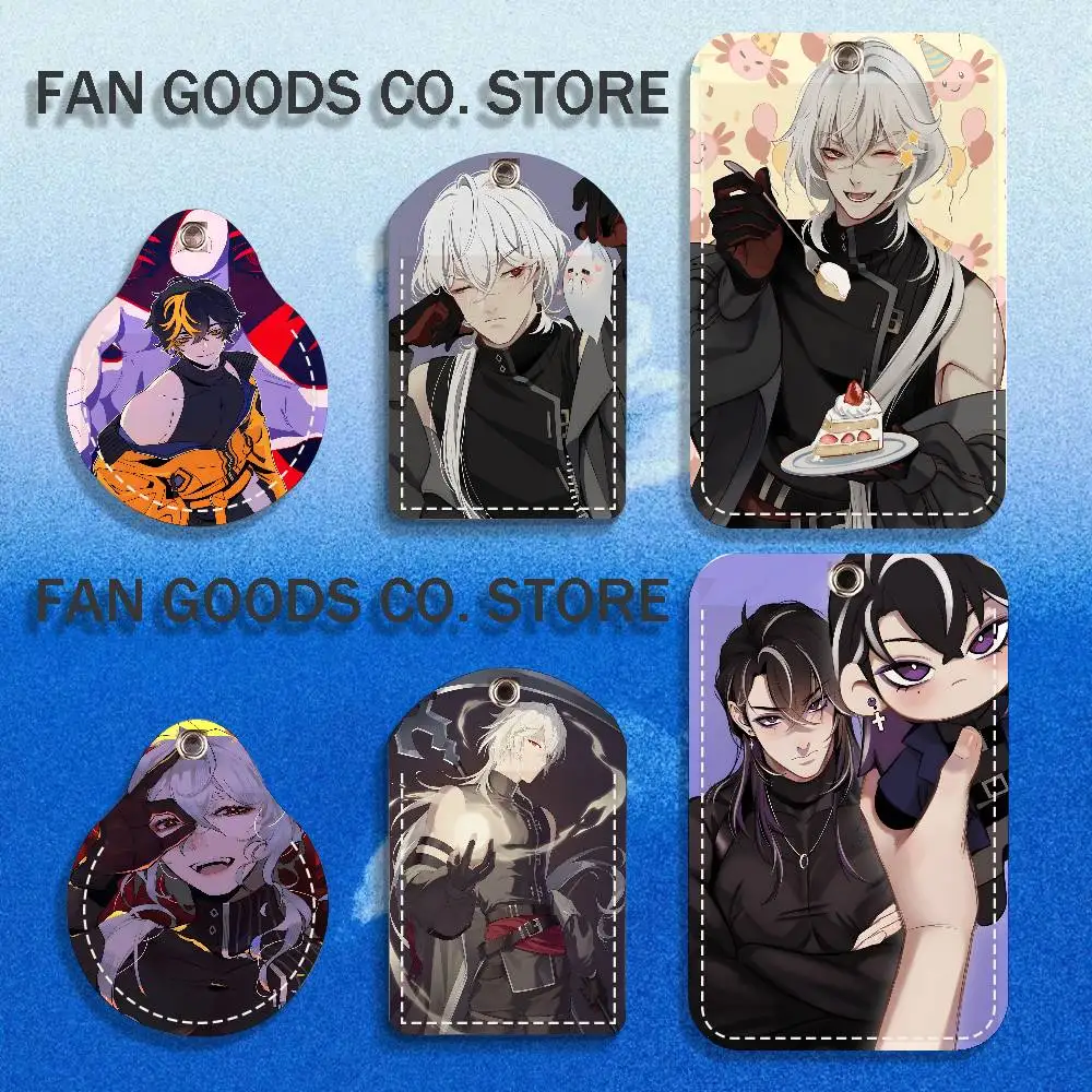 

Date with D-Death 1 2 PU Leather Card Holder Keychain Key Ring Door Lock Access Tag ID Access Card Air Tag Case Keychain Card