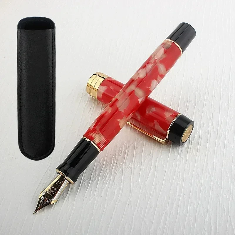 

Перьевая ручка JINHAO Red koi для карпа, прозрачная вращающаяся золотая ручка EF, F, M, перо для бизнеса, офиса, школы, чернильные ручки