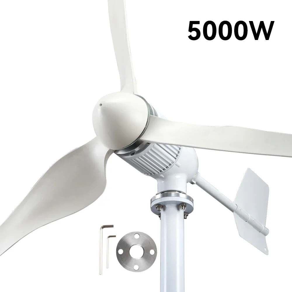 1kw 5kw Wind Turbine 24V 48V 96V MPPT Charge Smart Controller Windmill Yacht Farm Small Wind Generator Home Use Free Energy