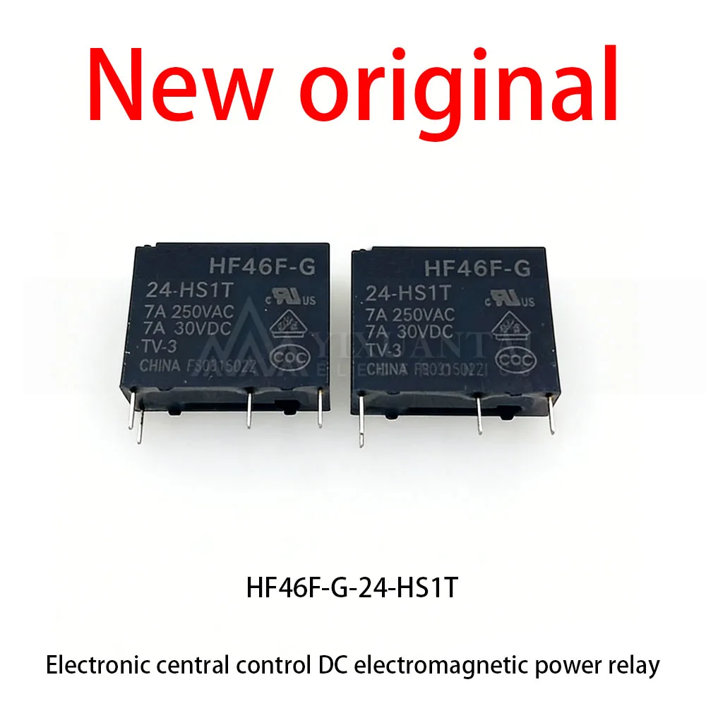 

10 Pcs/Lot New original HF46F-G-24-HS1T Electronic central control DC electromagnetic power relay