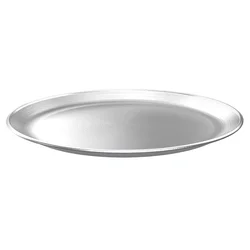 Stainless Steel Pizza Pan Serving Tray Trays Food Thickened Cake Kitchen Plate Round Platter Shape Dish Baby