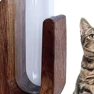 مزهرية شعيرات القطط مزهرية شعيرات الحيوانات الأليفة مغناطيس الثلاجة خشبية وزجاج الحيوانات الأليفة الشعر اللحية جامع الحيوانات الأليفة هدية تذكارية ديكور المنزل #1