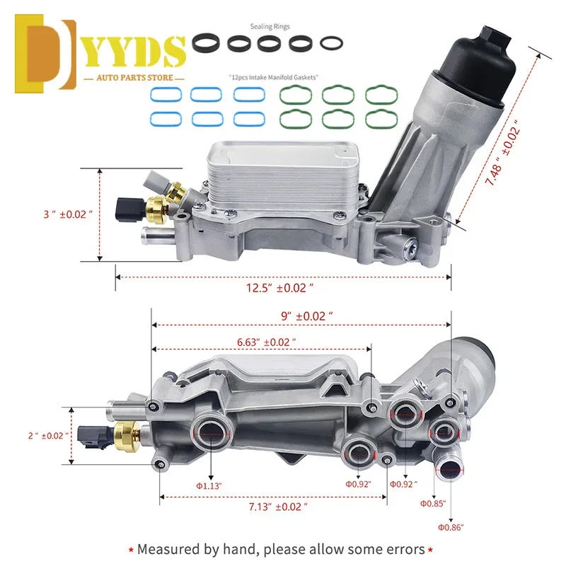 

68105583AF Engine Oil Cooler For Chrysler 200 300 Dodge Charger Grand Cherokee ProMaster 3.6L V6 5184304AE 926-959 Oil Filte