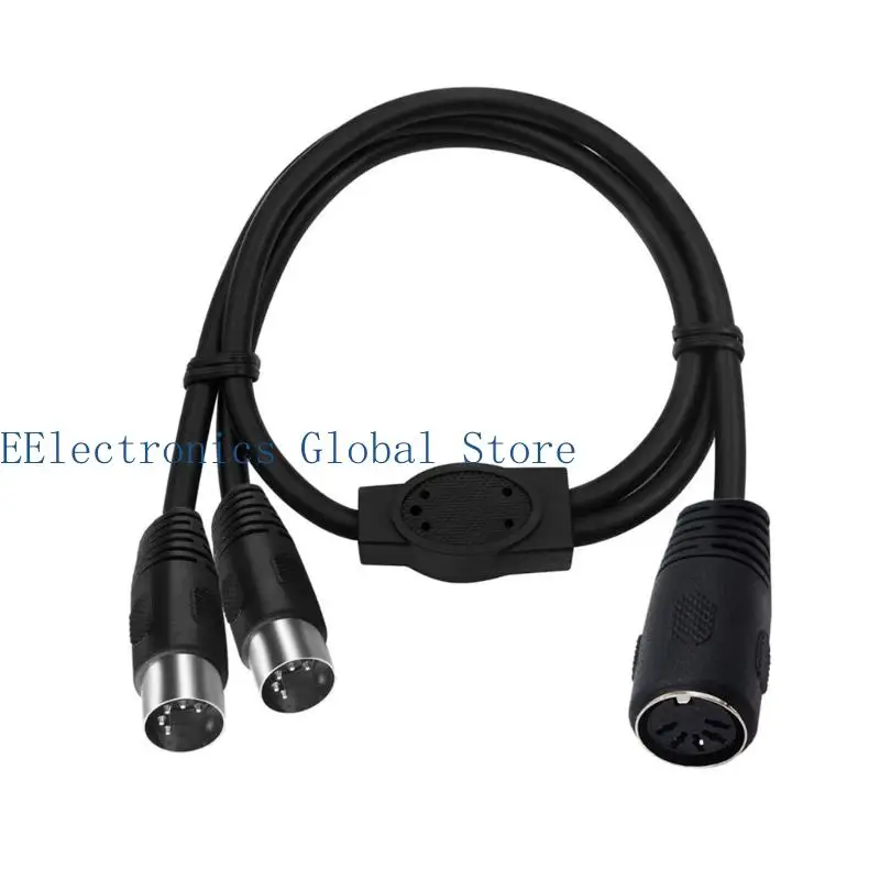 

462B Сверхмощный 5-контактный разъем DIN «папа» на двойной DIN 5-контактный разъем «мама» Удлинительный кабель-адаптер для