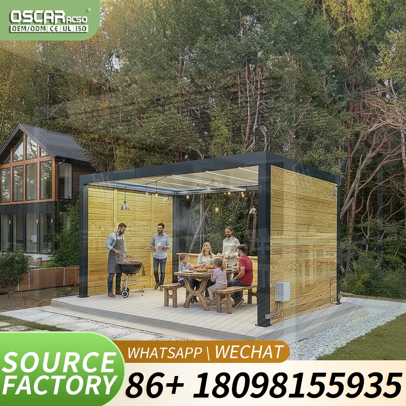 Sturdy Aluminum 10'X13' Pergola New Design AntiRust Waterproof Canopy for Outdoor BBQ Garden Patio 4 Colors pergola