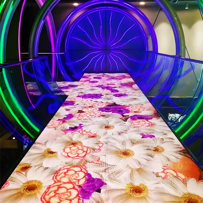Led Poster Floor Interactive Dance Floor Video Tile Led Display Screen Flexible Floor Led ScreenHigh Refresh RateHeavy-dutyFootT - view 4