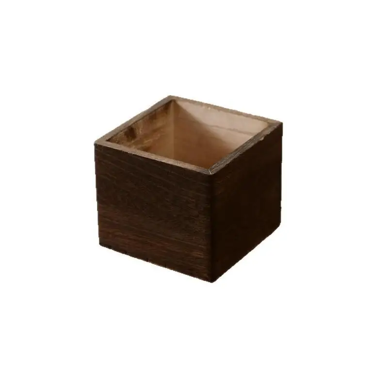 Vintage Style Wooden Remote Control Holder Multifunctional Desktop Pen Storage Container for Home Coffee Table Decor