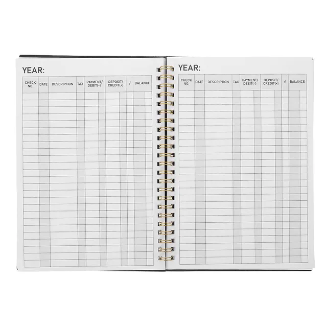 Accounting Ledger Book 8.5x6 Expense Tracker Notebook Spiral Bound Personal Finance Log Journal Small Business Home Income 2