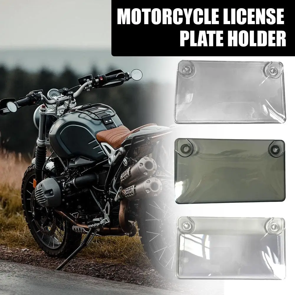 NEW American STYLE Motorcycle License Plate Frame Cover Quality Clear Guard License Plate Cover Bubble Tag Motorcycle High A6E3