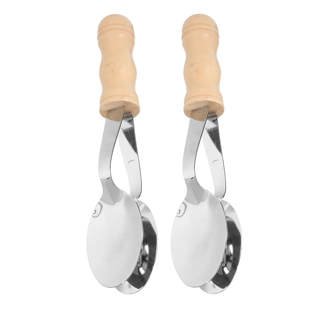 

2Pcs Percussion Instruments Music Spoons Metal Folk Style Rhythmic Hand Percussion Portable Lightweight for Outdoor Parties