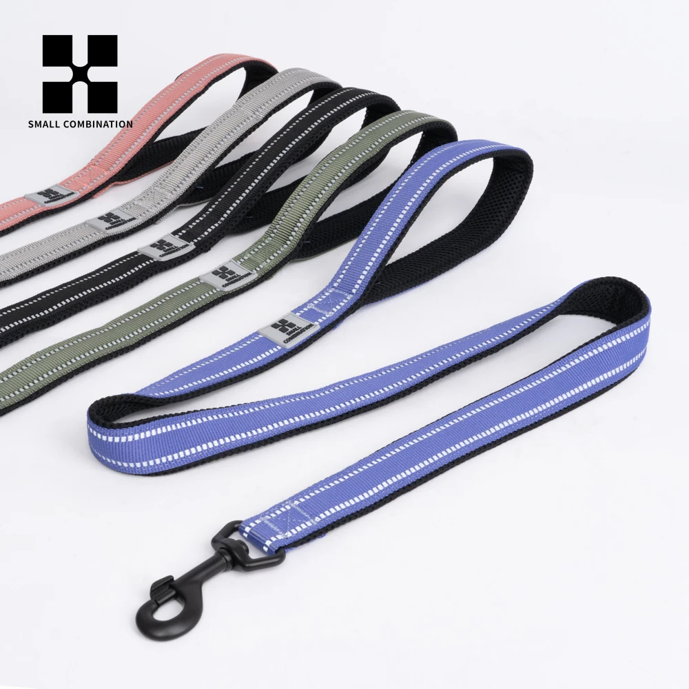 

SMALL COMBINATION Dog Leash for Small Medium Large Dogs strong Nylon Mesh Padded Reflective training walking Big dog leash