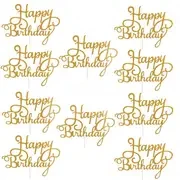 10PCS Multicolor Cake Card Happy Birthday English Party Scene Cake Dessert Table Flag cake topper cake decorating tools birthday