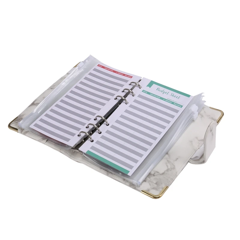 Pasta do planejador do orçamento do dinheiro de 26 pces, envelopes do dinheiro para orçamento, organizador do dinheiro para a6 pasta do orçamento do dinheiro