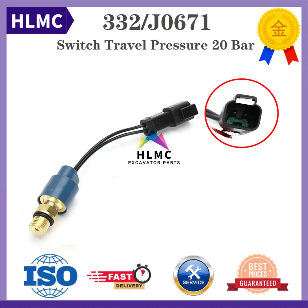 JCB 332/J0671 701/80375 701/80372 Pressure Sensro Switch JS200 JS220 JS240 Travel pressure Switch 20 bar