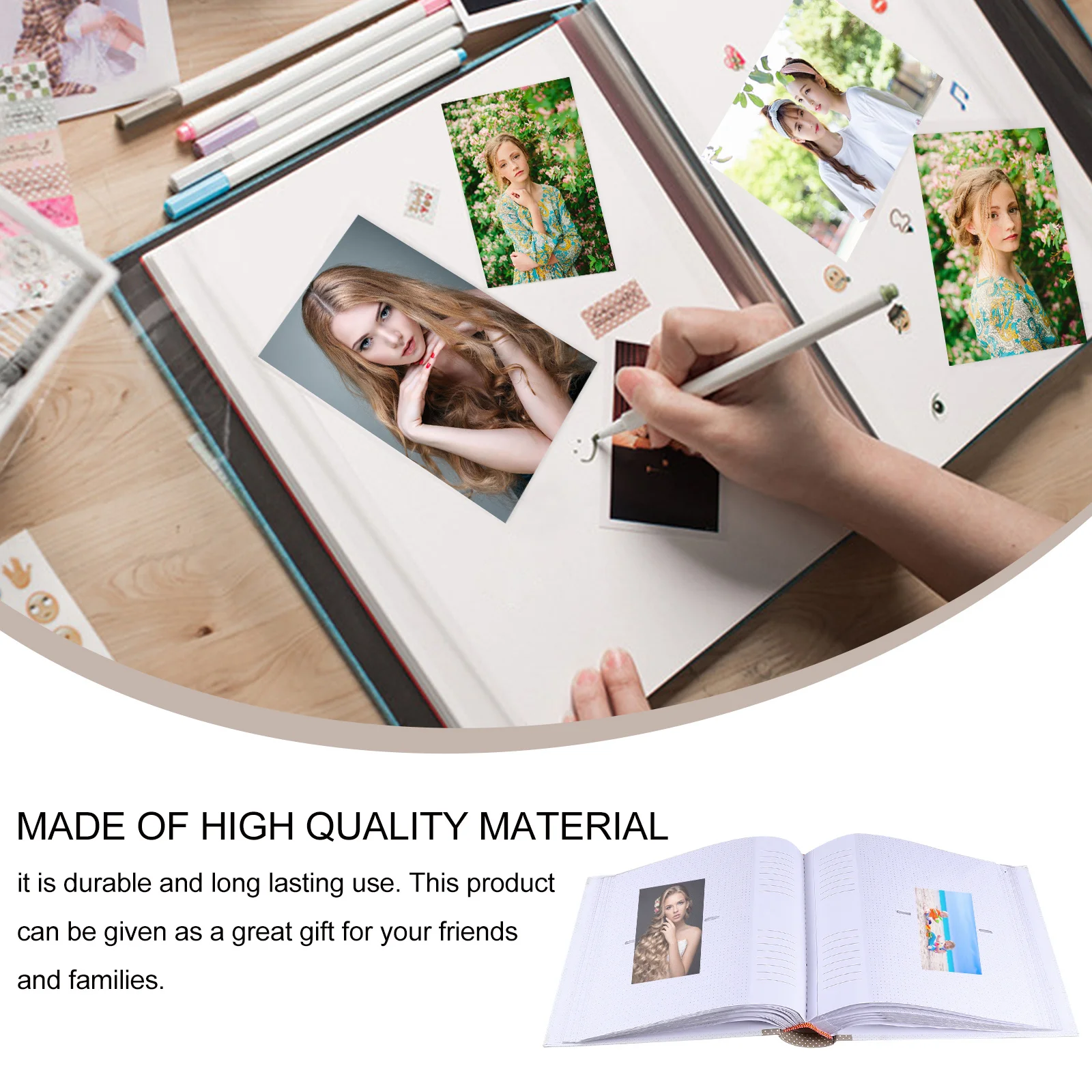 

1pc Cartoon Photo Album Book Large Capacity Diy Inserting Picture Collector For Family Travel Graduation Wedding Small
