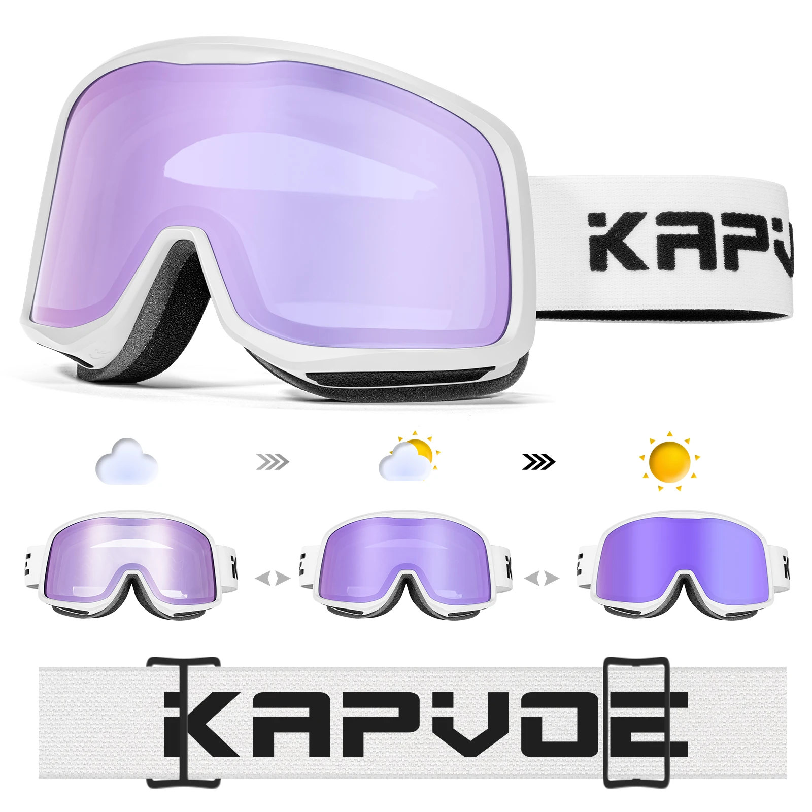 

Kapvoe цветные фотохромные зимние очки лыжные очки противотуманные линзы защита UV400 мужские и женские лыжные очки зимние спортивные очки