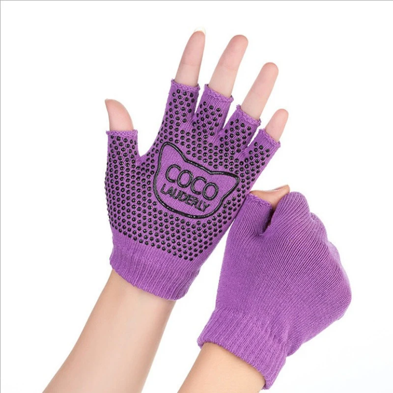 Yoga Gloves Women Non-slip Fitness Gloves For Gym Yoga Pilates Balance Warm Workout Fitness Half Finger Hand Protector Glove