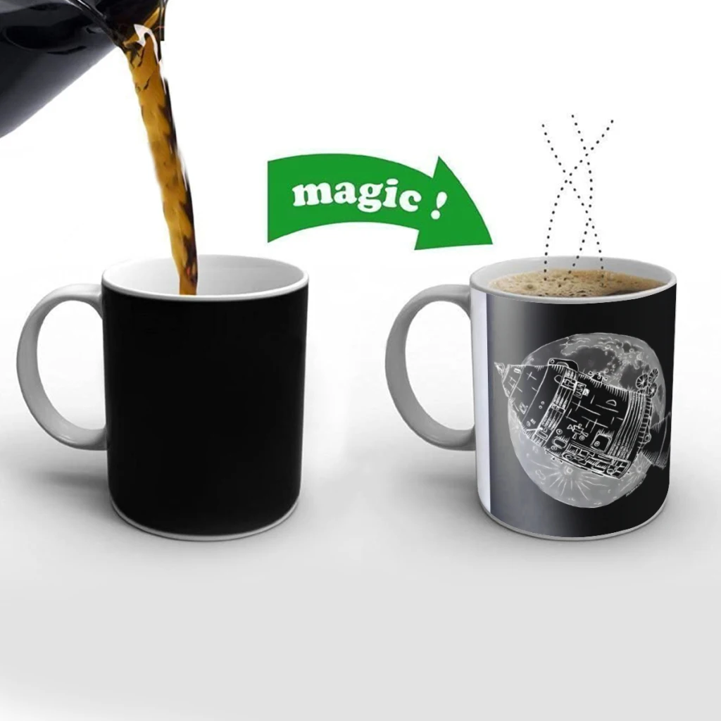 

Command and Service Module Creativity Change Color Chang mug Ceramic mug Hot Coffee Cup Breakfast Cup Mug Friend Gift