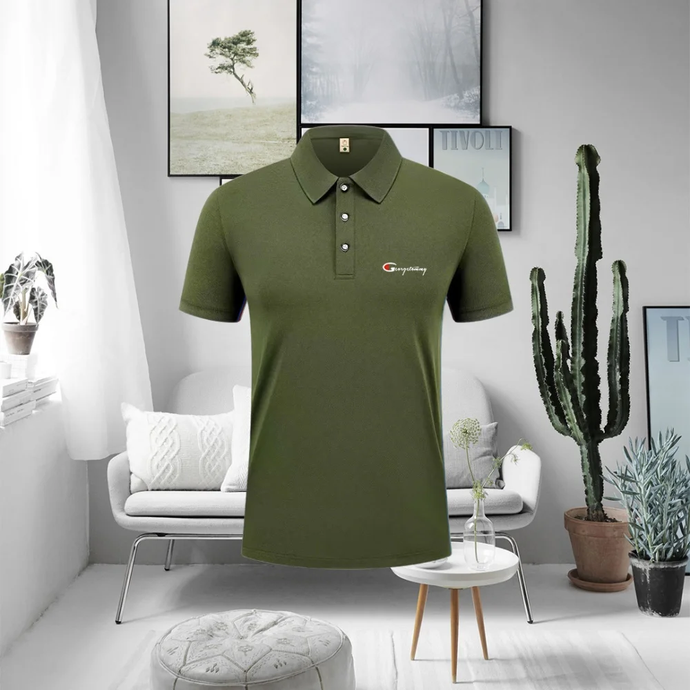 Summer New Men's Short Sleeved Polo Shirt Fashion Design Golf Top Casual T-shirt