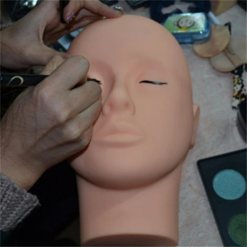 Mannequin en Silicone à Tête Plate pour Extensions de Faux-Cils, Modèle de Maquillage, Entraînement au Énergie, Offre Spéciale, 1 Pièce