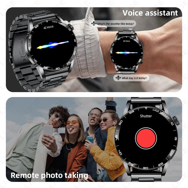 LIGE 2026 ساعة ذكية للرجال 1.38 "HD شاشة بلوتوث دعوة Smartwatch النساء مراقب معدل ضربات القلب مقاوم للماء الرياضة اللياقة البدنية الساعات جديد #6