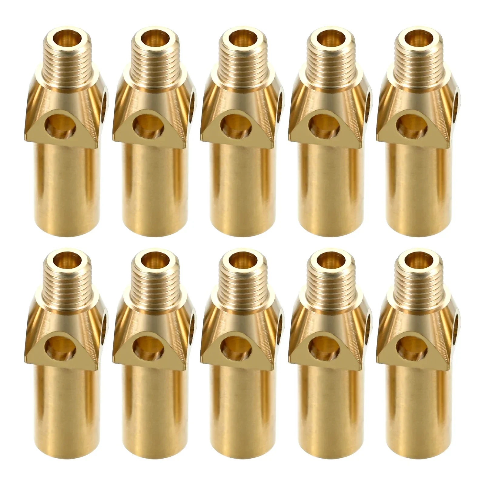 10pcs Brass Propane Burner Head Natural Gas Burner Jet Nozzle for 10,20,32 Tips Cast Iron Propane Gas Stove BBQ Camping Cookware